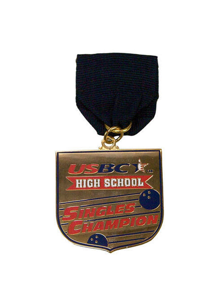 USBC High School Singles Champion Medallion - Front View