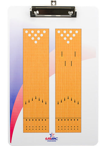 Coaches Clipboard in White and Yellow - Front View