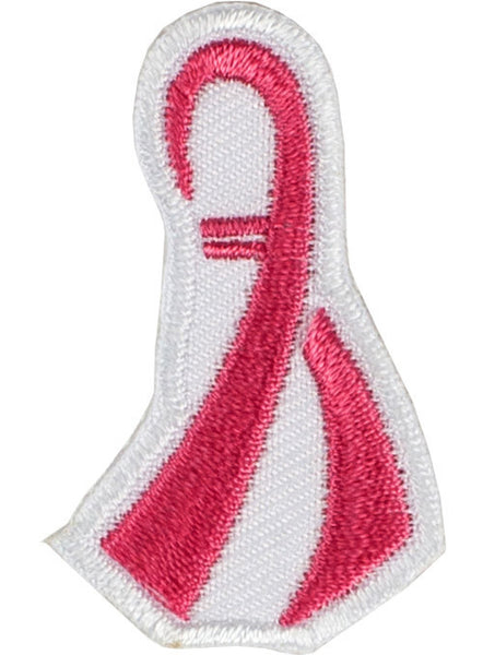 Bowl for the Cure Ribbon Patch in Pink and White - Front View