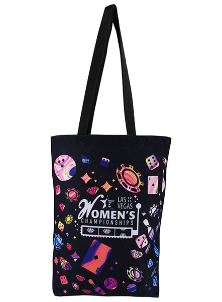 2023 Women's Championships Recycled Tote Bag in Black - Side View