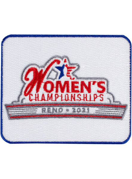 2021 Women's Championships Logo Emblem in White - Front View