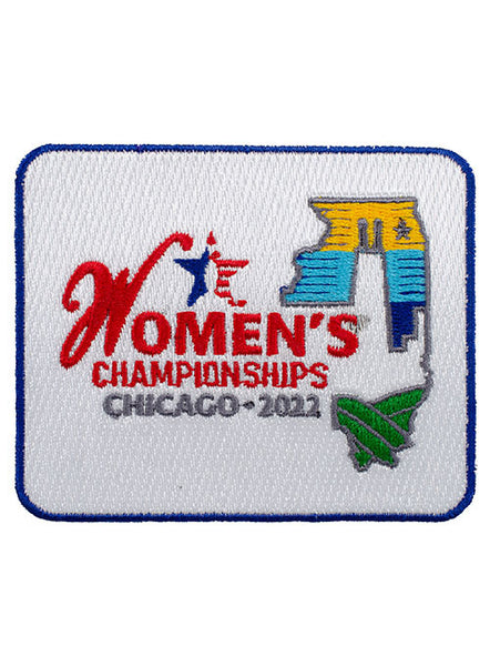 2022 Women's Championships Logo Emblem in White - Front View