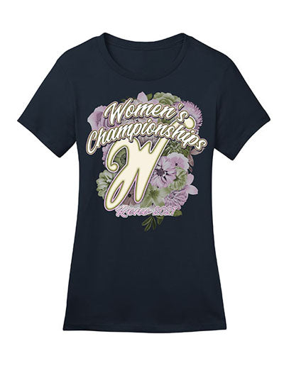 Ladies 2021 Women's Championships T-Shirt in Navy - Front View