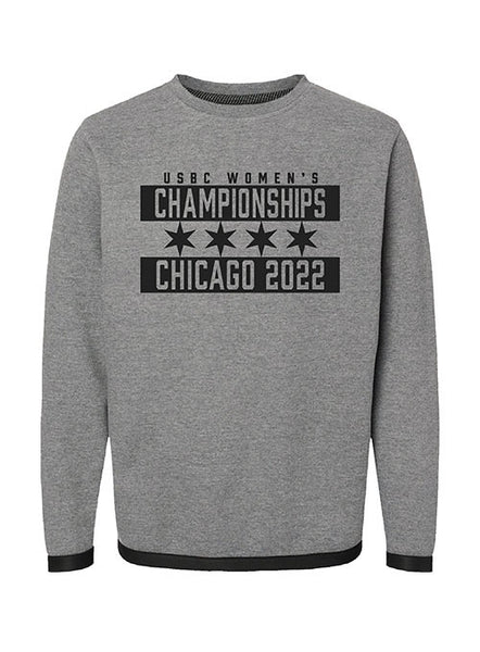 2022 Women's Championships Crewneck Sweatshirt in Grey - Front View