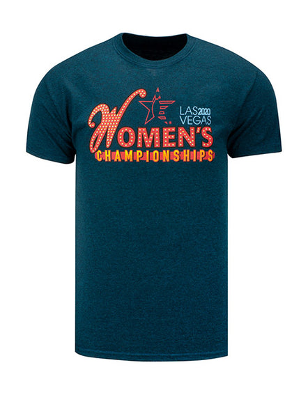 2020 Women's Championships T-Shirt in Midnight Blue - Front View