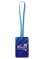 2022 Women's Championship Event Bag Tag in Purple and Blue - Back View