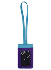 2022 Women's Championship Event Bag Tag in Purple and Blue - Front View
