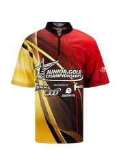 Junior Gold Championships TV Jersey in Red & Yellow - Front View