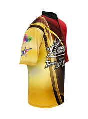 Junior Gold Championships TV Jersey in Red & Yellow - Right Side View
