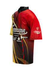 Junior Gold Championships TV Jersey in Red & Yellow - Left Side View
