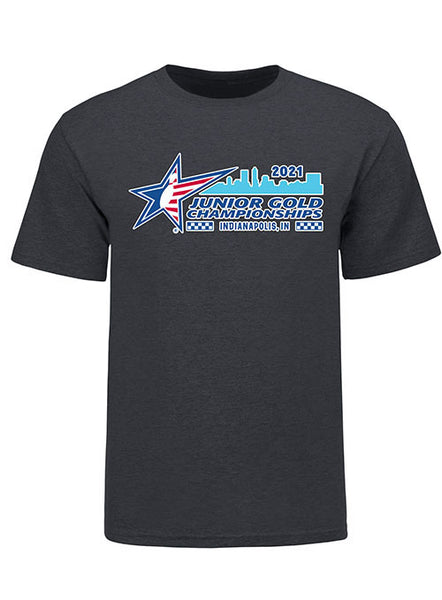 U15 Junior Gold 2021 Participant T-Shirt in Gray - Front View