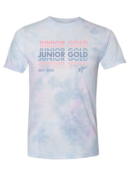 2022 Junior Gold Tie Dye T-Shirt - Front View
