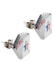 USBC Playing Card Post Earrings - Side View