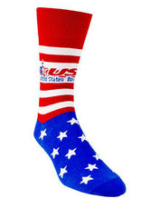 USBC American Pride Socks in Red White and Blue - Left View