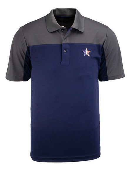 Navy Performance Pinstar Polo - Front View