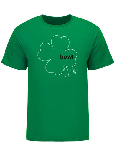 Bowl Four Leaf Clover T-shirt in Green - Front View