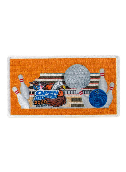 2020 Open Championships Bowling Emblem in Orange - Front View