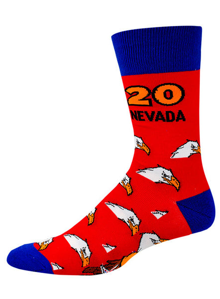 Red and Blue Open Championships 2020 Socks - Right View