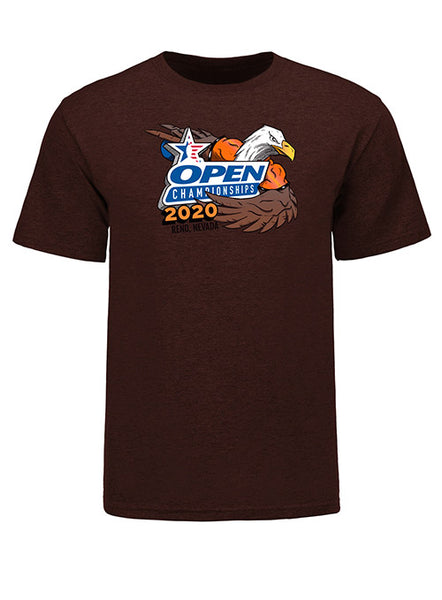 2020 Open Championships Russet T-Shirt in Brown - Front View
