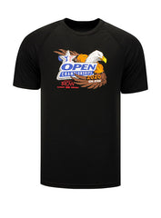2020 Open Championships Pinsplash Reno T-Shirt in Black - Front View