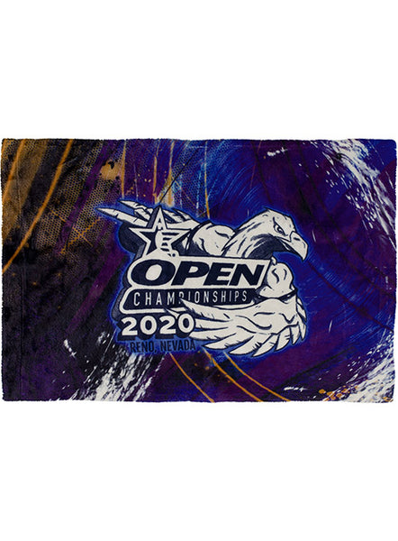 2020 Open Championships Navy Sublimated Towel - Front View