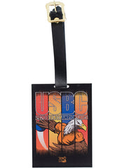2020 Open Championships Comic Bag Tag in Black - Front View