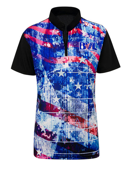 Ladies Sublimated American Flag BVL Jersey - Front View