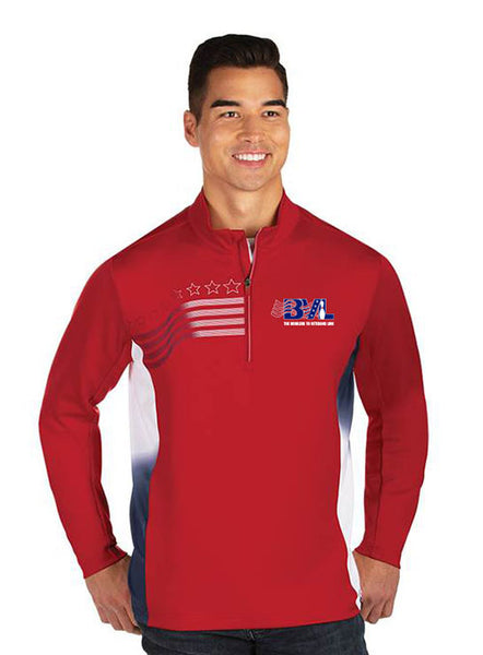 BVL Limited Edition Quarter Zip in Red - Front View